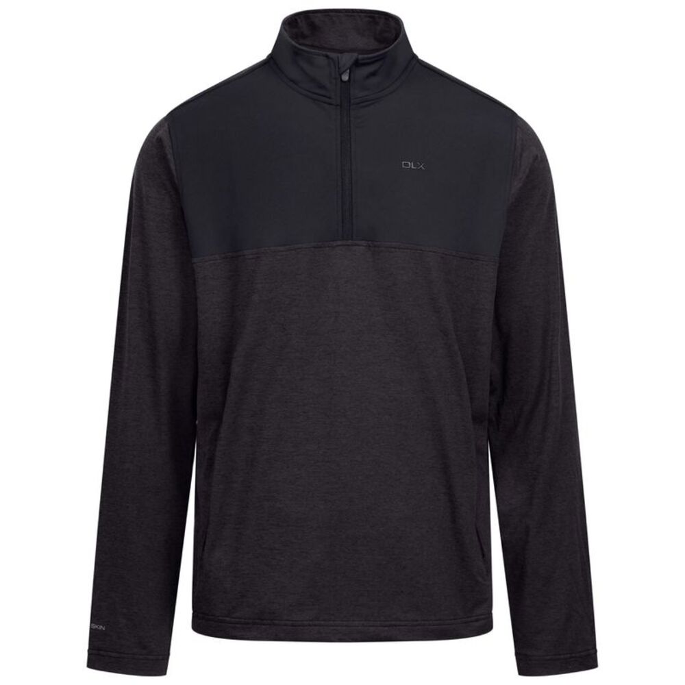 Trespass Mens Lawrie DLX Quarter Zip Track Top / Charcoal Marl